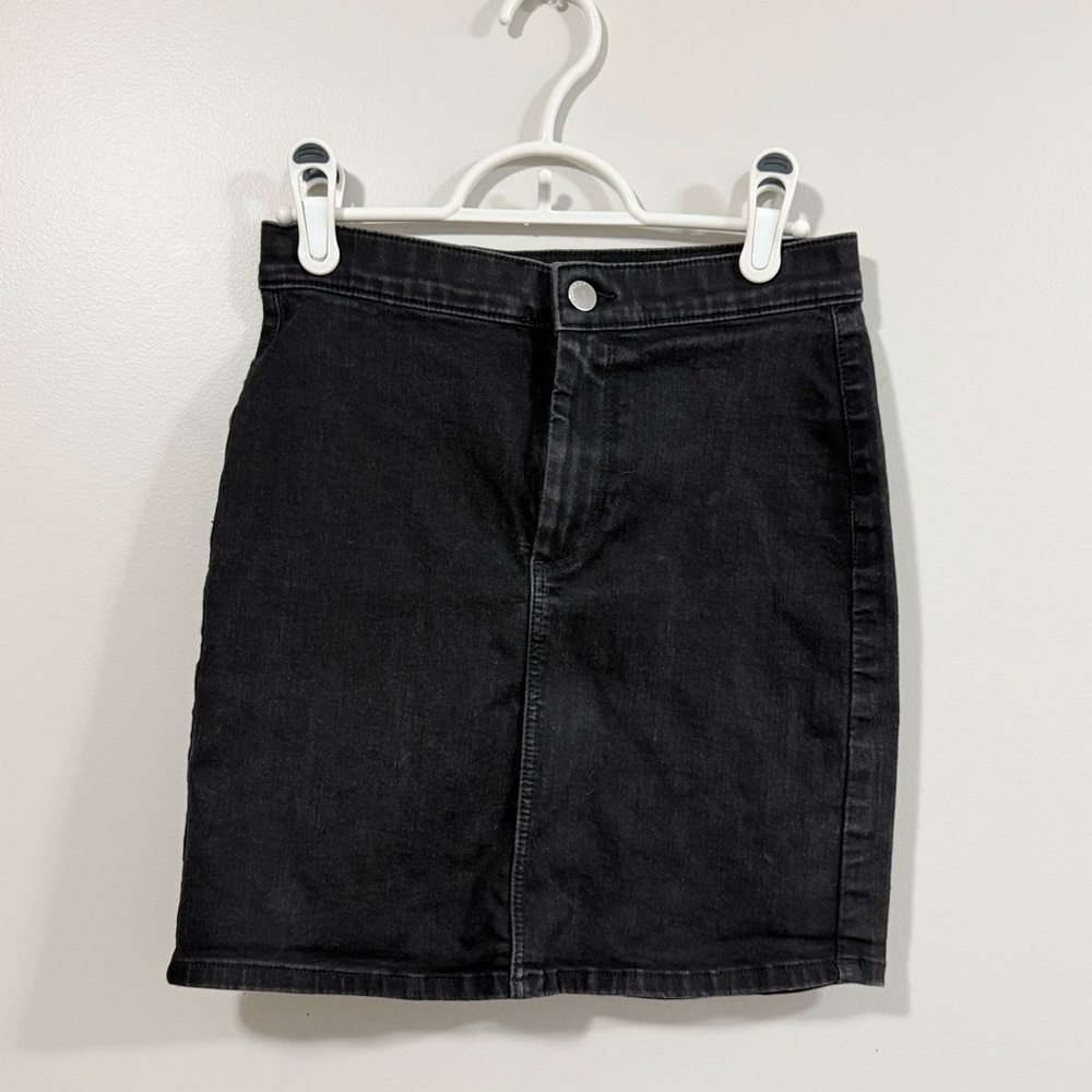 💙Topshop Black Denim Skirt